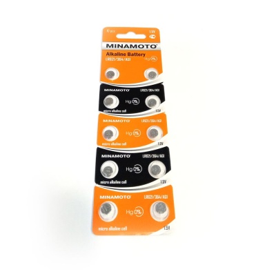 Батарейка Minamoto AG1/LR621/364, 1.5В, упаковка 10шт